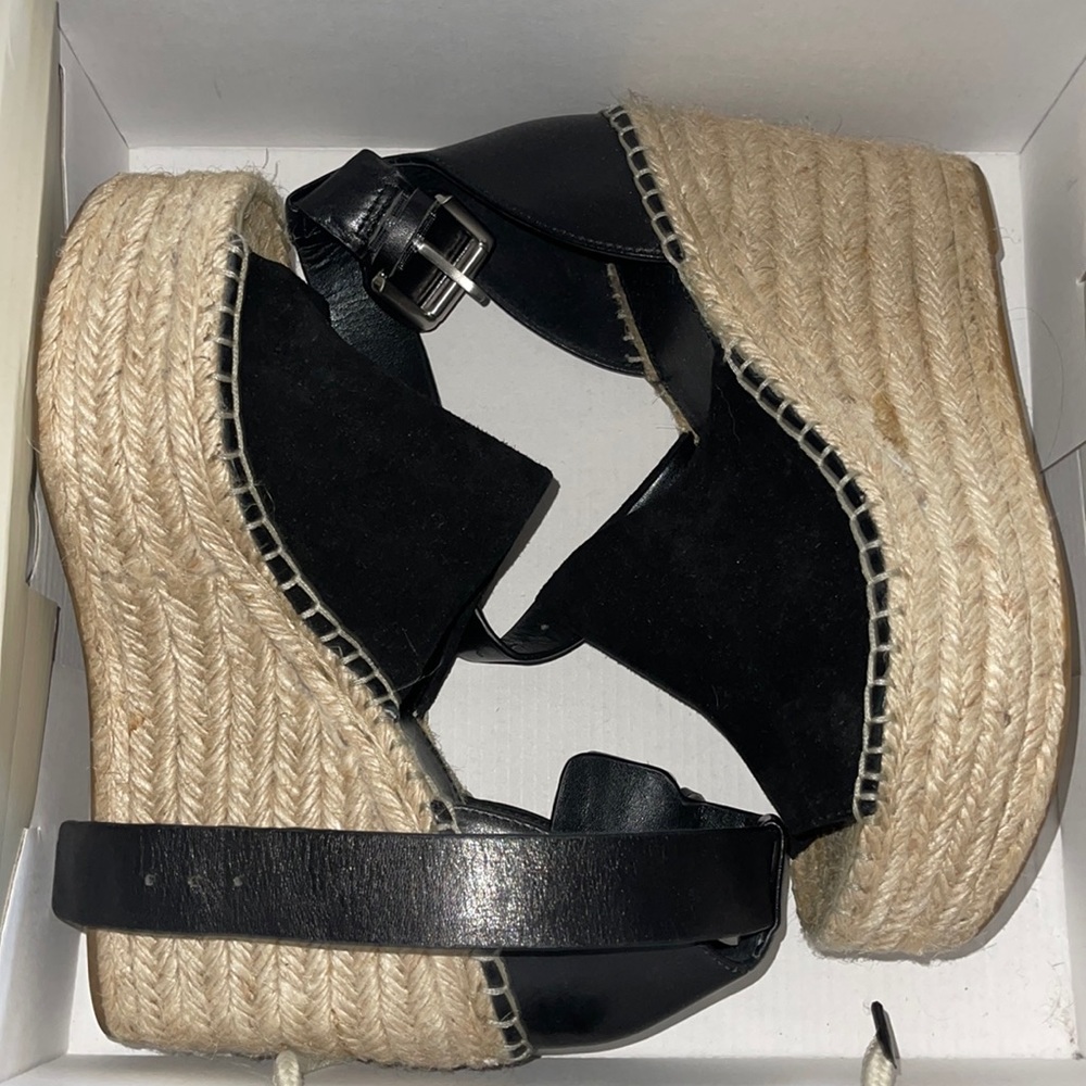 Marc Fisher Black Adalyn Wedges